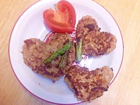 かわい❤豆腐で節約★思いを伝えるハートのハンバーグ